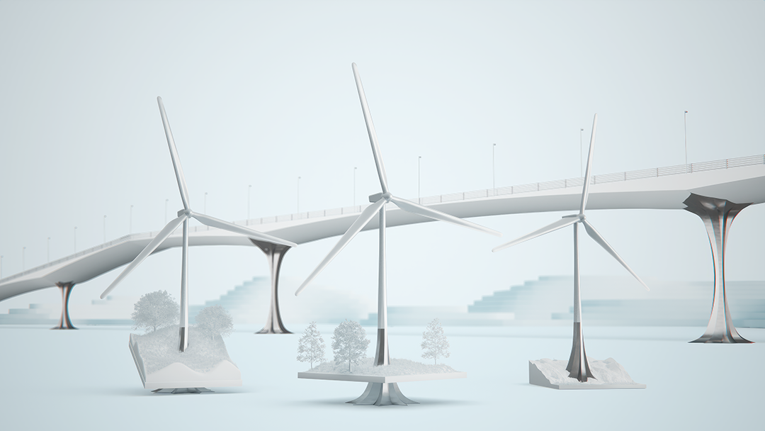 Image for Meet our tree-inspired wind power foundation made through steel origami